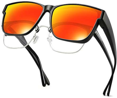 URUMQI Sunglasses Fit Over Glasses for Men Women, Polarized Sun Glasses UV400 Protection Shades