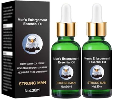 Massageöl für Männer,Männer Vergrößerndes ätherisches Öl für Mann Penis Gesundheitsfürsorge männlich Anti vorzeitige Ejakulation verlängern 30ml (2PCS)