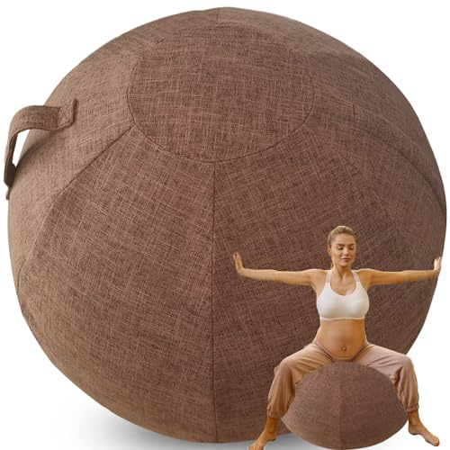 WTZHHK Pelota Pilates Embarazadas Cubrir Pelota De Yoga Funda De Bola De Ejercicio para Pelota De Baile, Oficina, Antisuciedad, Duradera, Elegante y Funcional【No Incluye Bolas】