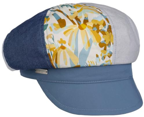 Seeberger Summer Patchwork Ballonmütze Newsboy-Mütze Schirmmütze Damen - mit Schirm, Futter Sommer Frühling-Sommer