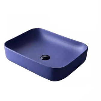 LUZZILE Lavandini da Bagno Lavabo for Balcone Domestico in Ceramica Lavabo da Bagno soprapiano Lavabo Quadrato Lavabo a Vasca Singola Lavandino da Bagno a Incasso(A)