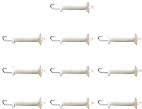 10x Heavy Duty Electric Fence Gate Handles, PP and Iron, Spring Assisted, Easy Install