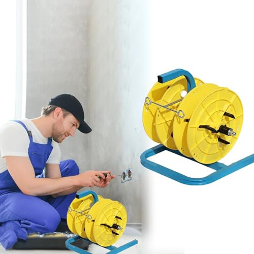 Avvolgicavo Dispenser Supporto Portatile per Rocchetti di Cavi per Filo di Terra, Supporto per Rocchetti di Cavi di Piccole Dimensioni per Riporre Avvolgitubo, Organizzatore per Cavi da Pavimento