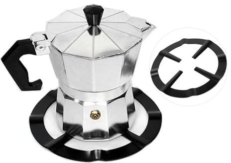 Kukyller 2pcs étagère à café rond pour l'utilisation des outils de cuisine stand des fabricants de porte-anneaux réducteur, noir