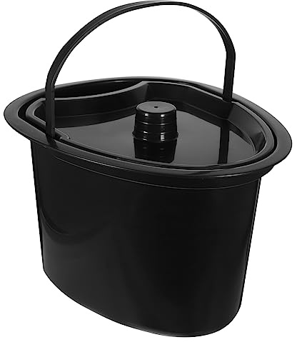 BCOATH Urineimerflasche mit Deckel für Senioren und Schwangere aus Kunststoff Praktischer Toilettensitz für Zuhause und Duschstuhl Zufälliger Stil