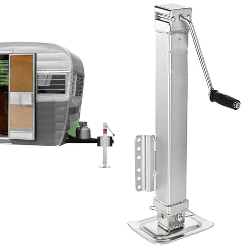 Soporte Para Rueda Jockey De Remolque, Soportes Para Gato De Remolque, Gato Giratorio De Remolque Con Capacidad De Elevación De 2277kg, Elevación Vertical De 58cm(B)