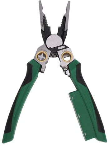 Jectse Pelacables Multifuncional, Pelacables 8 en 1 con Probador de Voltaje, Alicates de Corte para Trabajos Eléctricos, Pelado Preciso, Agarre Cómodo