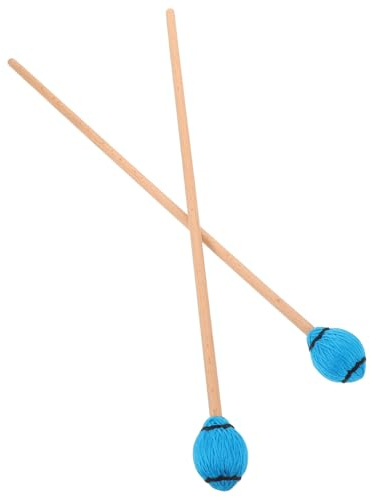 NIYANGLE Xylophonschlägel mit Holzgriff für Marimba und Perkussion Blaue Glockenspiel-schlägel als Musikinstrument-zubehör für Schul-orchester und Proben