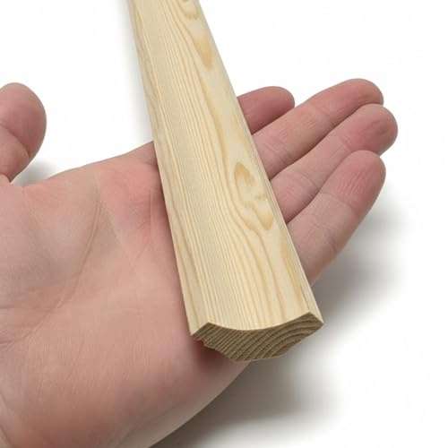 Pine Scotia Moulding Width 15mm x Thickness 15mm – Solid Pine Flooring Beading Trim | Smooth Planed Softwood Gap Cover for Skirting Boards | Paint, Stain & Varnish Ready Decorative Corner Edging