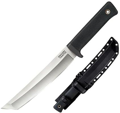Cold Steel, Recon Tanto San Mai, Outdoormesser, Tanto Klinge, Lanyardloch, Satin Finish, VG-1 San Mai III Klingenstahl, scharfes Messer für Abenteuer, Outdoor Liebhaber, Outdoor Tool