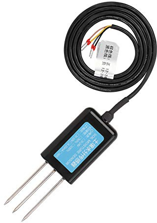 Xinwoer 12-24V DC Bodenfeuchtesensor, 0-10V Ausgang Wasserdichtes Messgerät für den Feuchtigkeitssensor im Gewächshausboden, Korrosionsbeständigkeit, Vakuumfüllung und Versiegelung