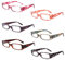 BOSAIL 6er-Pack Lesebrille Blaulichtfilter Brille für Damen,Blumen Rechteckig,Federscharnier Lesehilfe Sehhilfe Brille mit Stärke 1.50