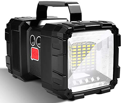 LETOUR LED Taschenlampe Extrem Hell,7 Modi Taschenlampe LED Aufladbar Outdoor Taschenlampe Helle Camping Taschenlampen mit 10000mah Handscheinwerfer für Outdoor Camping Wandern Angeln Notfäll