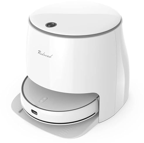 Redroad G10 Robot Aspirador con función de Limpieza, Robot Aspirador con Base autolimpiante, fregona automática, Limpieza con Agua electrolizada, depósito de Agua de 4,5 l y depósito de Aguas