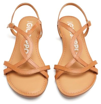 GIOSEPPO Sandalias Color Cuero de Tiras Finas para Mujer lamim
