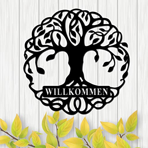 SXLONG Personalisiert Türschild Monogramm Anfangsbuchstabe Dekoschild Türschild Haustür Custom Alphabet dekoratives Schild Willkommen mit Namen für die Haustür Geschenke Wanddekoration