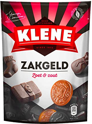 Klene Zakgeld Drop Zoet & Zout/Gemischte Tüte Süß und Salzige Lakritz aus Holland 210g Beutel Dropjes I Typisch Niederländische Lakritze