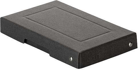 Falken PureBox Black Made in Germany 25 mm de altura DIN A6 Caja de almacenamiento con tapa de cartón reciclado azul ángel vegano caja de regalo multiusos