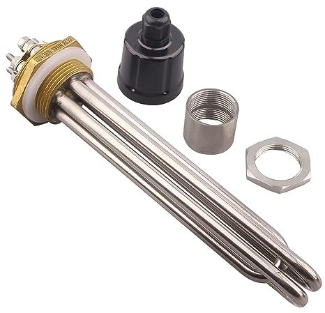 MSEURO Electrical Brewery Heater 220v/380V Immersion Water Heating Element SUS304 DN32 DN40 Resistance 2KW/3KW/3750W/4.5KW/6KW Lucky (Size : 4-2KW, Color : DN32 42mm)