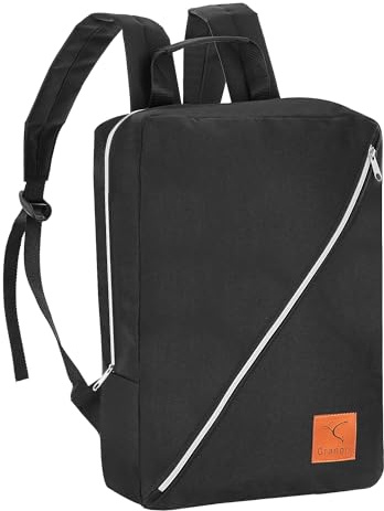 Granori Handgepäck Rucksack 40x30x10 cm - Leichter kleiner Flugzeug Bord-/ Kabinengepäck Reiserucksack 12 l | Kabinen Reisetasche für unter Sitz Gepäck Maße ideal für Lufthansa Flug