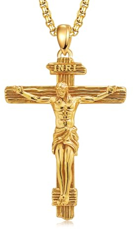 ZIPPICE Heiliger Halskette| Heiliger Amulett Schmuck für Herren mit Edelstahlkette