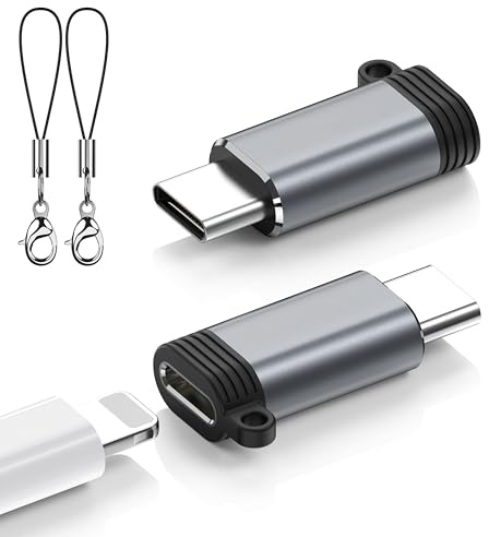 LERTOSEN Lightning to USB C Adapter 2 Pack, Fast Charging & Data Sync for iPhone 15/16/17 Pro/Pro Max, Charger Adapter Accessory (Not for Audio/OTG)