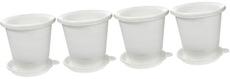 POPETPOP 4sätze Kontrollierte Wurzelentwicklung Blumentopf Mit Tray Belüfteter Pflanztopf Für Sukkulenten Und Zimmerpflanzen Für Zuhause Und Garten Selbstbewässernd Mit