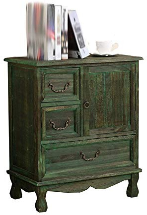 Nachttisch Nachttisch mit großer Schublade und Holzschrank, Vintage-Stil, Spind mit großer Kapazität, Schlafzimmermöbel für kleine Räume