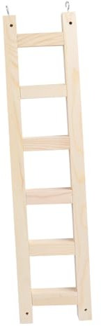 Happyyami 1stück Holzleiter Für Papageien Kletterleiter Und Schaukel Spielzeug Für Vögel Vogeltrainingsregal Aus Holz Für Wellensittiche Und Sittiche Lang