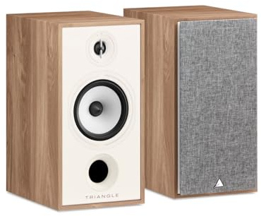 triangle Borea BR04 Bookshelf Speakers Pair - High Fidelity - 2-Way - 25mm EFS Silk Dome Tweeter with Waveguide (Light Oak)