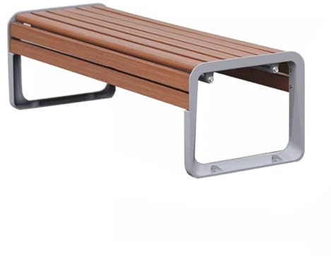 Holzbank Garten Wetterfest 3 Sitzer Ohne Lehne Gartenbank Klein Sitzbank für Garten, Balkon und Terrasse, Bis 250 kg Belastbar Eisenbank Ruhebank(Multi-Colored,150 * 50 * 42cm)
