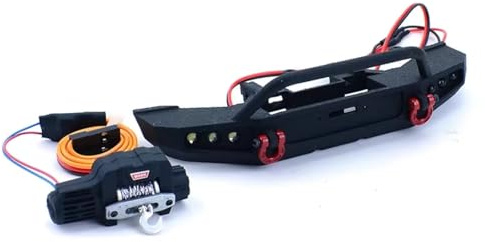 Rc Front Rear Bumpers For Traxxas For Defender For Bronco For TRX4M 1/18 For Climbing Car Front Bumper With Electric Winch RC Crawler Car Parts(Bronco with winch)