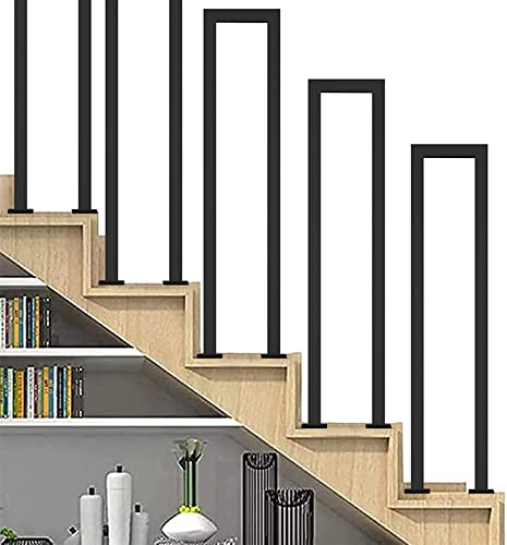 GHHDPXM Stairs Handrail, Transitional Hand Rails for Outside Steps,Wrought Iron Handrail Stair Railing for Concrete Steps or Wooden Stairs,Handrail Picket for Garden Terrace Decking Ground