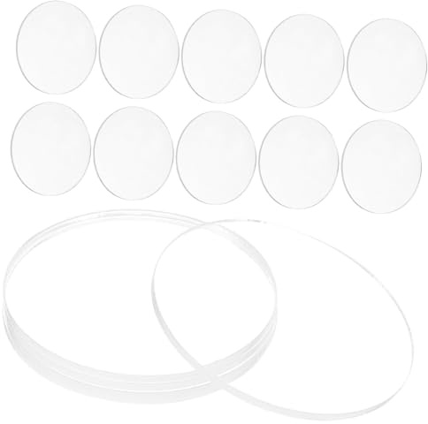 HONMEET 20 Stück Runde Klare Acrylscheiben Dicke Acrylglasplatten Transparent DIY Bastelrohlinge Für Bilderrahmen Display Robust Deformt