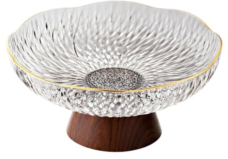 KESOTO Frutero con Pedestal, Soporte para Aperitivos, Bandeja de Almacenamiento Multiusos con Orificios de Drenaje para Cocina, Comedor, Hogar, Regalo, Blanco, Individual