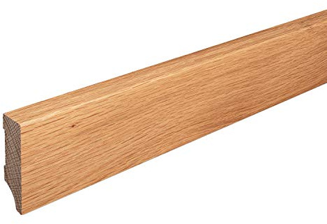 Sockelleiste Massiv Holz Eiche natur lackiert Weimarer Profil Modern 60mm