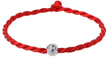 fatteryu Bracelets en corde rouge Kabbale avec perle porte-bonheur Bijoux bouddhiste tibétain