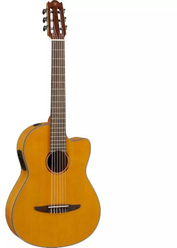 Yamaha NCX1FM NT Akustikgitarre mit Nylonsaiten, Boden und Zargen aus Ahorn, natur