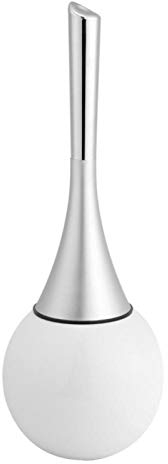 Bilinli Toilet Brush White, Stainless Steel Novelty Toilet Brush, Toilet Brush and Holder Set for Bathroom Clean with Stainless Steel Base(white)