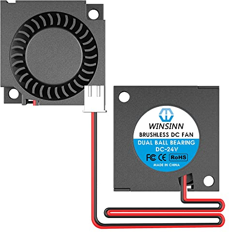 WINSINN 30 mm Gebläse Lüfter 12 V, 3D-Drucker Micro 12 Volt Lüfter 3010 Doppelkugellager, bürstenlose Kühlung 30 mm x 10 mm 2 PIN (2er Pack)