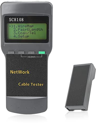 Agatige Comprobador de Cable de Internet SC ‑ 8108, Datos del comprobador de continuidad RJ45 con Herramienta de Prueba de Red remota para proyectos de telecomunicaciones