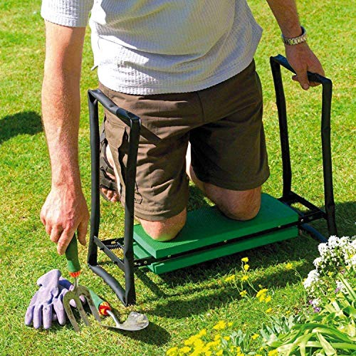 FGHSD Garten-Kniebank mit Griffen, faltbar, mit Werkzeugtasche, Eva-Schaumpolster, schützt die Knie im Freien, tragbare Kniebank für die Gartenarbeit