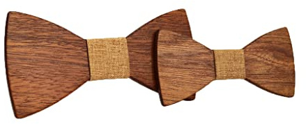 HZQIFEI 2 papillon in legno, papillon in legno, per bambini, uomo, per feste, matrimoni, cerimonie