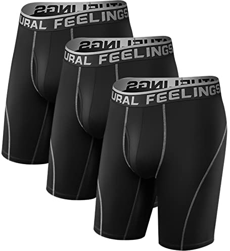 Natural Feelings 25 cm boxershorts för män, sport, kalsonger, långa med gylf, underkläder, män, sportunderkläder