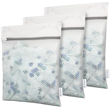 3 PCS Mesh Laundry Bags For Delicates With Zipper, Washing Bag For Socks, Small Laundry Bag For Delicates, Underwear, Tshirts, Swimsuit, Baby Clothes, Lingerie Bag For Socks (12x16)