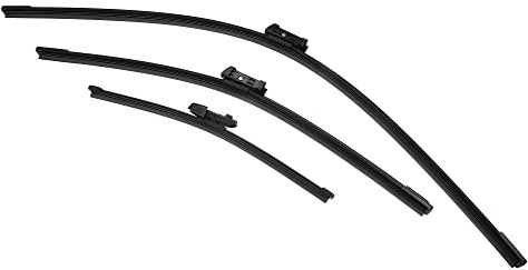 X AUTOHAUX 3 Pcs Front Rear Windscreen Wiper Blades Set for VW Golf MK7 2012 2013 2014 2015 2016 2017 2018