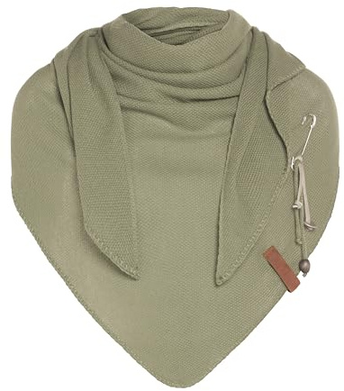 KNIT FACTORY - Lola Dreieckstuch - Fein Gestrickter Damen Schal - Tuch Schal - Für Frühling und Sommer - Baumwollmix - 190x85 cm