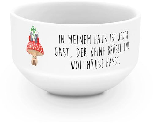 Mr. & Mrs. Panda Müslischale Marienkäfer Fliegenpilz - Geschenk, Tiermotive, lustige Sprüche, Wohnung, Suppenschüssel, Tiere, Müslischale Keramik,