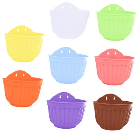 INOOMP Panier Suspendu pour Balcon Pot de Fleurs Jardinière Murale Pot de Fleurs Décoratif Coloré