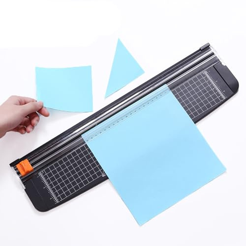 Tragbarer Papierschneider, 16,5-Zoll Multifunktions A3 Papierschneidegerät Papierschneidemaschine mit Schnittlinienführung Paper Cutter Hebelschneider für Hause und Büro